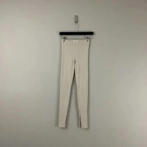 Aritzia Babaton Distill Rib Knit Leggings in Cream Size XXS